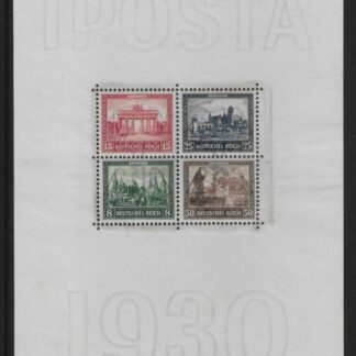 1930 Germany MS.464a. Int. Philatelic Exhibition Berlin. mini sheet. U/M (MNH)