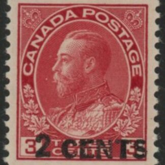 1926  Canada  SG.264  2c on 3c carmine   surcharged (die I ) mounted mint