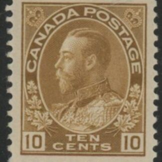 1925 Canada SG.254 10c bistre brown mounted mint