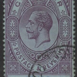 1912 Gibraltar SG.82  2/- dull purple & blue/blue . watermark multi crown CA. M/M