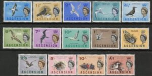 1963 Ascension Island. SG.70-83 Birds set 14 values mounted mint