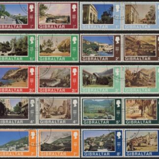 1971 Gibraltar SG.255-86 Definitives Set of 32 values used (CTO)