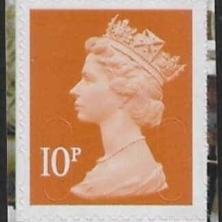 U3058  10p 2b dull orange (no date no source code) Walsall ex DY1. U/M (MNH)
