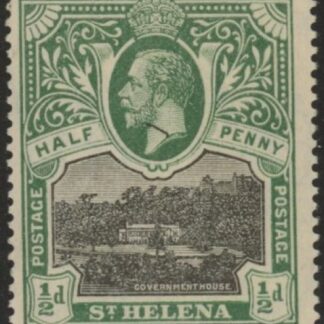 1912 St. Helena SG.72 ½d black and green mounted mint