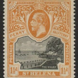 1913 St..Helena SG.74 1½d black and orange mounted  mint