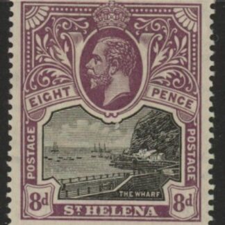 1913 St. Helena SG.78 black & dull purple mounted mint