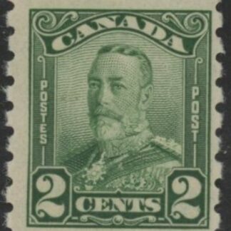 1928 Canada SG.287 2c green coil stamp U/M (MNH)