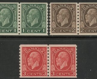 1933 Canada SG.326-8 coils Set of 3 values mounted mint