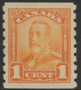1928 Canada SG.286 1c orange coil mounted mint
