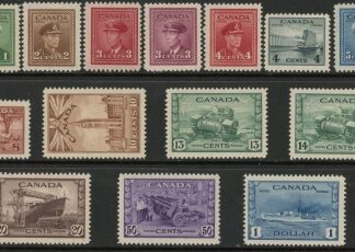 1942 Canada SG.375-88 Set of 14 values mounted mint