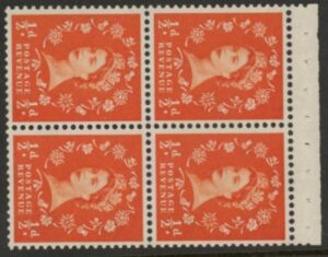 SB10 Crowns 4x½d, wmk. sideways left. perf AP(2E) (good perfs) U/M (MNH)