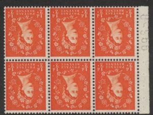 SB8a watermark Crowns 6x½d, wmk. inverted perf I (average perfs) U/M (MNH)