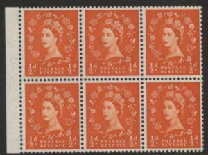 SB8 watermark Crowns 6x½d, wmk. upright perf I (good perfs) U/M (MNH)