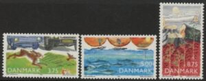 1992 Denmark SG.980-2 Environmental Protection Set of 3 values U/M (MNH)