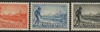 1934 Australia SG.147-9 Centenary of Victoria Set of 3 values Mounted Mint