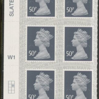U2925  50p 2B  slate M19L  Cyld.  W1  grid position  R2 C2 SBP s/L Walsall  U/M (MNH)