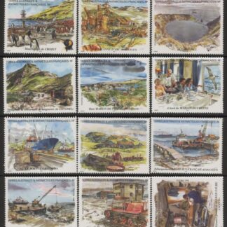 1999 French Antarctic SG.406-417 Tourism Booklet stamps Set of 12 values U/M (MNH)