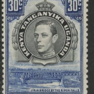 1938 KUT SG.141 30c black & dull blue Perf 13¼ mounted mint.