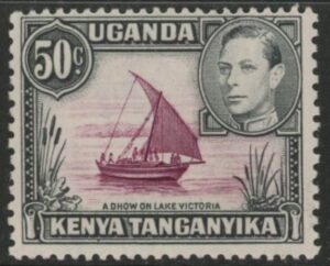 1938 KUT SG.144 50c purple & black Perf 13 mounted mint