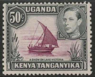 1938 KUT SG.144 50c purple & black Perf 13 mounted mint