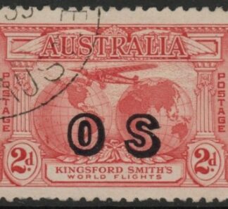 1932 Australia  SG.O123 2d rose-red overprinted 'OS'  Used