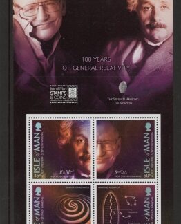 2016 IOM SG.2135-40 Albert Einstein to Stephen Hawkins Sheetlet U/M (MNH)
