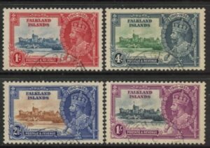 1935 Falkland Islands SG.139-42 KGV Silver Jubilee Set of 4 values  Used