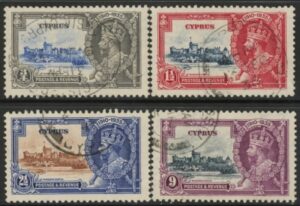 1935 Cyprus SG.144-7 KGV Silver Jubilee set 4 values  Used