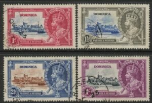1935 Dominica SG.92-5 KGV Silver Jubilee Set of 4 values Used