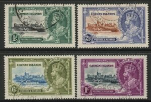 1935 Cayman Islands SG.108-11 KGV Silver Jubilee  Set of 4 values Used