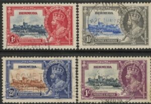 1935 Bemuda SG.94-7 KGV Silver Jubilee set 4 values Used