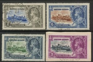 1935 British Guiana SG.301-4 KGV Silver Jubilee Set of 4 values Used