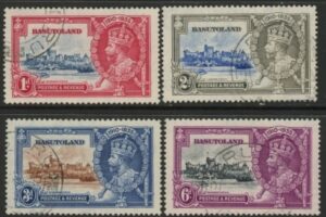 1935 Basutoland SG.11-4 KGV Silver Jubilee Set 4 values Used