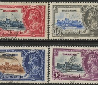 1935 Barbados SG.241-4  KGV Silver Jubilee set 4 values Used