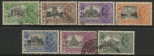1935 India  SG.240-6  KGV Silver Jubilee set 7 values Used