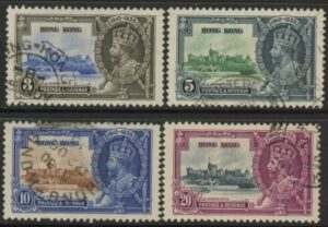 1935 Hong Kong SG.133-6  KGV Silver Jubilee Set of 4 values Used