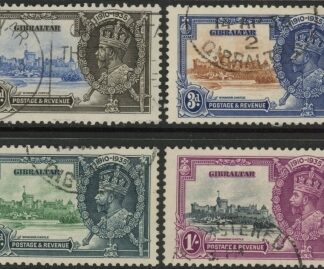 1935 Gibraltar SG.114-7 KGV Silver Jubilee Set of 4 values Used