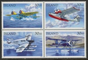 1993 Iceland SG.811-4 Postal Flight Set of 4 values U/M (MNH)