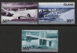 2005 Iceland SG.1110-1 Bridges Set of 3 values U/M (MNH)