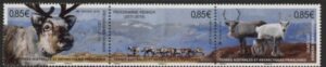 2018 French Antarctic SG.845-7 Antarctic Fauna Reindeer Set of 3 values U/M (MNH)