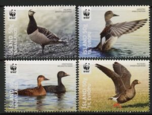 2011 Iceland SG.1302-5 Endangered Birds Set of 4 values U/M (MNH)