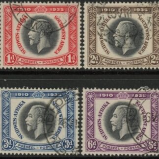 1935  South West Africa SG88-91 KGV Silver Jubilee Set of 4 values Used