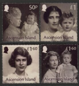 2026 Ascension SG.TBA 100th Anniv. Birth of Queen Eliabeth II set 4 values U/M (MNH).