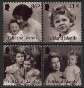 2026 Falkland Islands SG.TBA  100th Anniv. Birth of Queen Eliabeth II set 4 values U/M (MNH).
