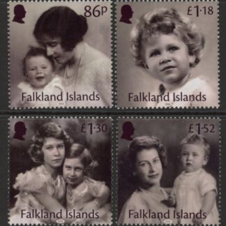 2026 Falkland Islands SG.TBA  100th Anniv. Birth of Queen Eliabeth II set 4 values U/M (MNH).