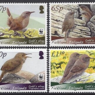 2009 Falkland Islands. SG.1144-7 Endangered Species Cobbs Wren. set 4 values U/M (MNH)