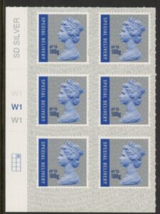 U3051  100g Sp. Delivery cyld W1 x 3 M19L  grid R1 C2  SBP  s/L  Walsall U/M (MNH)
