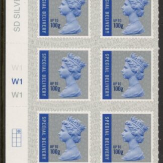 U3051  100g Sp. Delivery cyld W1 x 3 M19L  grid R1 C2  SBP  s/L  Walsall U/M (MNH)