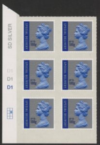 U3051 100g Sp. Delivery cyld D1 x 3 M14L grid R2 C2 SBP plain backing paper. DLR U/M (MNH)