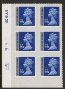 U3052  500g Sp. Delivery cyld D1 x 3 M16L  grid R2 C1  DLR U/M (MNH)